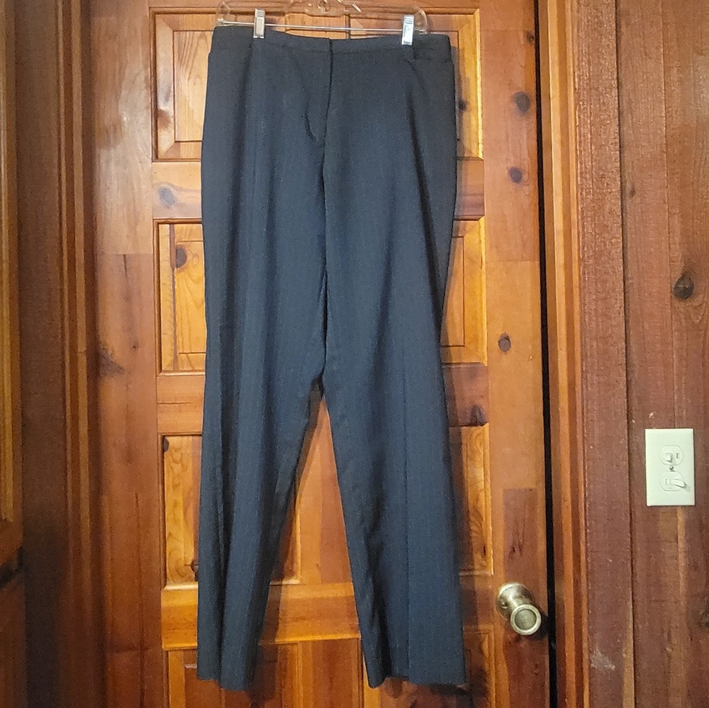 New York & Co. SZ12 Navy striped dress pants